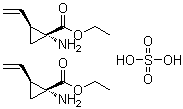 (1R,2S)-Ethyl 1-amino-2-vinylcyclopropanecarboxylate hemisulfate molecular structure (CAS 1173807-85-6)