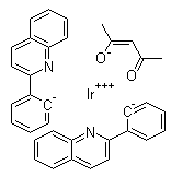 Bis(2-phenylquinolinato)(2,4-pentanedionato)iridium molecular structure (CAS 1173886-71-9)