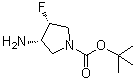 (3S,4R)-3-Amino-4-fluoro-1-pyrrolidinecarboxylic acid 1,1-dimethylethyl ester molecular structure (CAS 1174020-30-4)