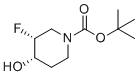 tert-butyl (3R,4S)-3-fluoro-4-hydroxypiperidine-1-carboxylate molecular structure (CAS 1174020-42-8)