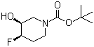 结构式 CAS# 1174020-46-2, (3S,4R)-4-氟-3-羟基-1-哌啶羧酸叔丁酯
