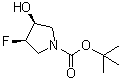 结构式 CAS# 1174020-49-5, (3R,4S)-3-氟-4-羟基-1-吡咯烷羧酸叔丁酯