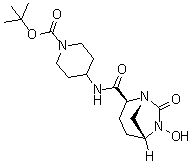 4-[[[(1R,2S,5R)-6-Hydroxy-7-oxo-1,6-diazabicyclo[3.2.1]oct-2-yl]carbonyl]amino]-1-piperidinecarboxylic acid 1,1-dimethylethyl ester molecular structure (CAS 1174020-64-4)