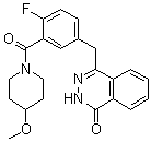 4-[4-Fluoro-3-[(4-methoxypiperidin-1-yl)carbonyl]benzyl]phthalazin-1(2H)-one molecular structure (CAS 1174043-16-3)
