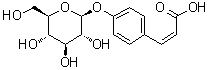 (2Z)-3-[4-(beta-D-吡喃葡萄糖基氧基)苯基]-2-丙烯酸分子结构 (CAS 117405-48-8)