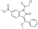 (3E)-1-(2-Chloroacetyl)-2,3-dihydro-3-(methoxyphenylmethylene)-2-oxo-1H-indole-6-carboxylic acid methyl ester molecular structure (CAS 1174335-83-1)
