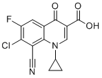 7-Chloro-8-cyano-1-cyclopropyl-6-fluoro-4-oxo-1,4-dihydroquinoline-3-carboxylic acid molecular structure (CAS 117528-65-1)