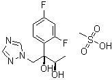 结构式 CAS# 1175536-50-1, (2R,3R)-2-(2,4-二氟苯基)-1-(1H-1,2,4-三唑-1-基)-2,3-丁二醇甲烷磺酸盐