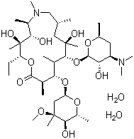 Azithromycin dihydrate molecular structure (CAS 117772-70-0)