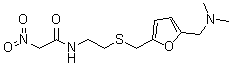 N-[2-[[[5-[(Dimethylamino)methyl]-2-furanyl]methyl]thio]ethyl]-2-nitroacetamide molecular structure (CAS 117846-02-3)