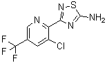 structure of CAS# 1179362-69-6, 3-[3-Chloro-5-(trifluoromethyl)-2-pyridinyl]-1,2,4-thiadiazol-5-amine