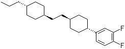 结构式 CAS# 117943-37-0, 1,2-二氟-4-[反式-4-[2-(反式-4-丙基环己基)乙基]环己基]苯