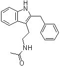 structure of CAS# 117946-91-5, 2-Benzyl-N-acetyltryptamine;N-[2-[2-(Phenylmethyl)-1H-indol-3-yl]ethyl]acetamide; Luzindole; N 0774
