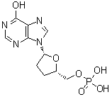 2',3'-Dideoxyinosine 5'-phosphate molecular structure (CAS 117947-01-0)
