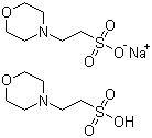 2-(N-Morpholino)ethanesulfonic acid hemisodium salt molecular structure (CAS 117961-21-4)