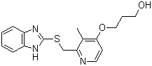 Desmethyl rabeprazole thioether molecular structure (CAS 117976-91-7)