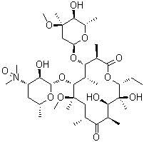 结构式 CAS# 118074-07-0, 克拉霉素 N-氧化物
