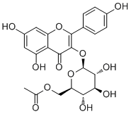 Kaempferol 3-O-(6''-O-acetyl)glucoside molecular structure (CAS 118169-27-0)