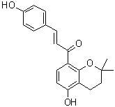 1-(3,4-Dihydro-5-hydroxy-2,2-dimethyl-2H-1-benzopyran-8-yl)-3-(4-hydroxyphenyl)-2-propen-1-one molecular structure (CAS 118266-99-2)