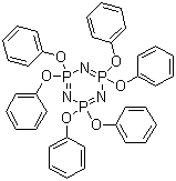 结构式 CAS# 1184-10-7, 苯氧基环磷腈; 六苯氧基环三磷腈