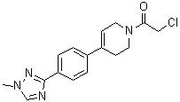 2-Chloro-1-[3,6-dihydro-4-[4-(1-methyl-1H-1,2,4-triazol-3-yl)phenyl]-1(2H)-pyridinyl]ethanone molecular structure (CAS 1184174-06-8)