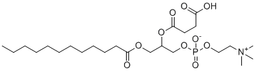 2-((3-Carboxypropanoyl)oxy)-3-(dodecanoyloxy)propyl (2-(trimethylammonio)ethyl) phosphate molecular structure (CAS 118426-36-1)