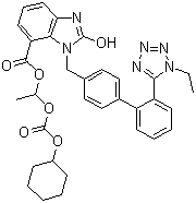 2-Desethoxy-2-hydroxy-1H-1-Ethyl Candesartan Cilexetil molecular structure (CAS 1185255-99-5)