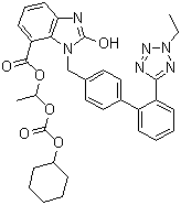2-Desethoxy-2-hydroxy-2H-2-ethyl Candesartan Cilexetil molecular structure (CAS 1185256-03-4)