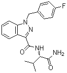 N-[(1S)-1-(Aminocarbonyl)-2-methylpropyl]-1-[(4-fluorophenyl)methyl]-1H-indazole-3-carboxamide molecular structure (CAS 1185282-01-2)