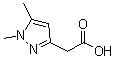结构式 CAS# 1185292-77-6, 1,5-二甲基-1H-吡唑-3-乙酸