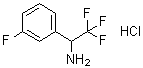 结构式 CAS# 1185302-13-9, 3-氟-alpha-(三氟甲基)苯甲胺盐酸盐