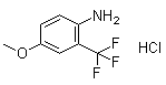 4-Methoxy-2-(trifluoromethyl)benzenamine hydrochloride (1:1) molecular structure (CAS 1185304-48-6)