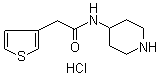 结构式 CAS# 1185307-09-8, N-4-哌啶基-3-噻吩乙酰胺盐酸盐