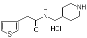 structure of CAS# 1185307-16-7, N-(4-Piperidinylmethyl)-3-thiopheneacetamide hydrochloride