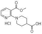 2-(4-Carboxy-1-piperidinyl)-3-pyridinecarboxylic acid 3-methyl ester hydrochloride molecular structure (CAS 1185307-29-2)