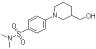 4-[3-(羟基甲基)-1-哌啶基]-N,N-二甲基苯磺酰胺分子结构 (CAS 1185307-41-8)