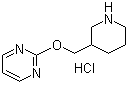 2-(3-Piperidinylmethoxy)pyrimidine hydrochloride molecular structure (CAS 1185307-62-3)