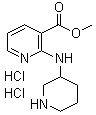 2-(3-Piperidinylamino)-3-pyridinecarboxylic acid methyl ester hydrochloride molecular structure (CAS 1185307-66-7)
