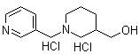 1-(3-Pyridinylmethyl)-3-piperidinemethanol hydrochloride molecular structure (CAS 1185307-98-5)