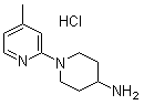 结构式 CAS# 1185308-02-4, 1-(4-甲基-2-吡啶基)-4-哌啶胺盐酸盐