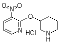 3-Nitro-2-(3-piperidinyloxy)pyridine hydrochloride molecular structure (CAS 1185308-05-7)