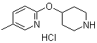 5-Methyl-2-(4-piperidinyloxy)pyridine hydrochloride molecular structure (CAS 1185308-30-8)