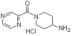 (4-Amino-1-piperidinyl)-2-pyrazinylmethanone hydrochloride molecular structure (CAS 1185308-94-4)