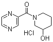 (3-Hydroxy-1-piperidinyl)-2-pyrazinylmethanone hydrochloride molecular structure (CAS 1185309-06-1)