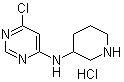 6-Chloro-N-3-piperidinyl-4-pyrimidinamine hydrochloride molecular structure (CAS 1185309-48-1)
