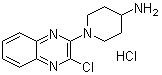 structure of CAS# 1185309-53-8, 1-(3-Chloro-2-quinoxalinyl)-4-piperidinamine hydrochloride
