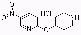 structure of CAS# 1185309-69-6, 5-Nitro-2-(4-piperidinyloxy)pyridine hydrochloride