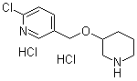 2-Chloro-5-[(3-piperidinyloxy)methyl]pyridine hydrochloride molecular structure (CAS 1185309-77-6)