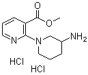 2-(3-Amino-1-piperidinyl)-3-pyridinecarboxylic acid methyl ester hydrochloride molecular structure (CAS 1185309-86-7)