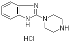 structure of CAS# 1185310-36-4, 2-(1-Piperazinyl)-1H-benzimidazole hydrochloride